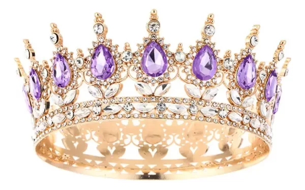Producto - Corona reina dorado con violeta