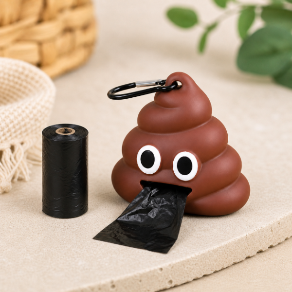 Producto - Porta bolsa Carita popo + 1 rollo de bolsita