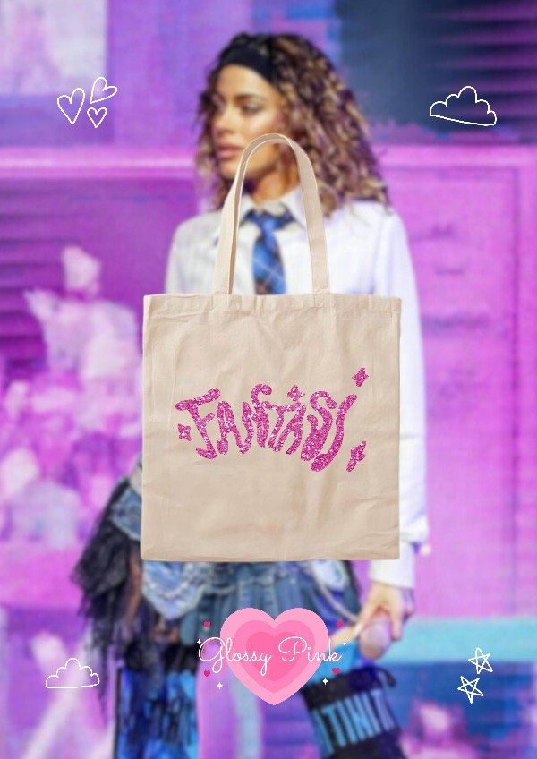 Producto - Tote Bag Fantasi - VINILO TEXTIL GLITTER ROSA