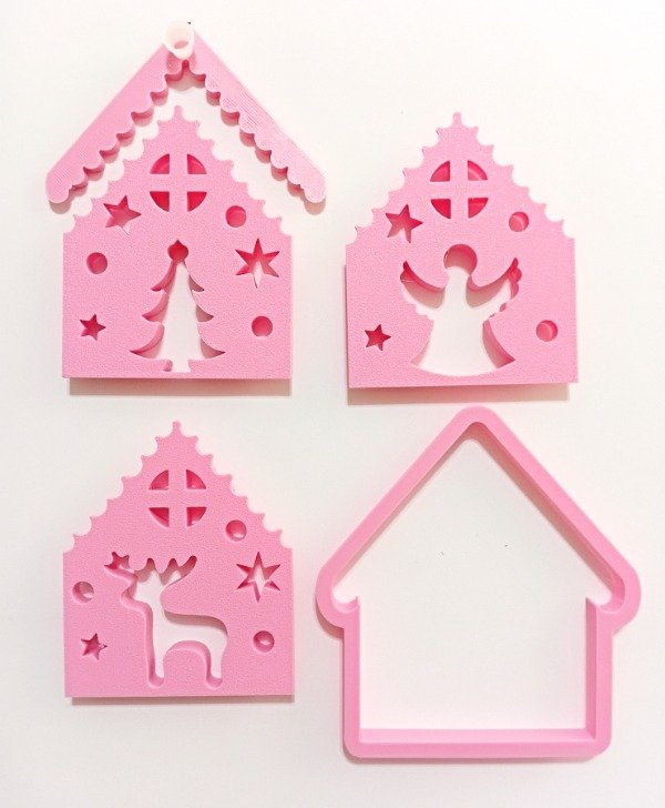Producto - Kit cortantes casitas navideñas