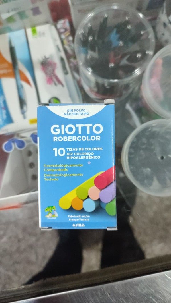 Producto - GIOTTO ROBERCOLOR TIZAS GIZ BRANCO HIPOALERGENICO DE COLORES SURTIDOS