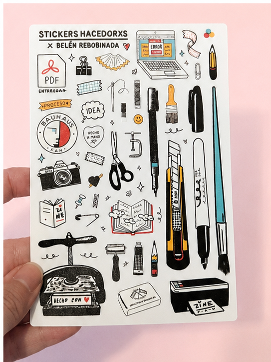 Producto - Stickers Troquelados Herramientas (Transparente)