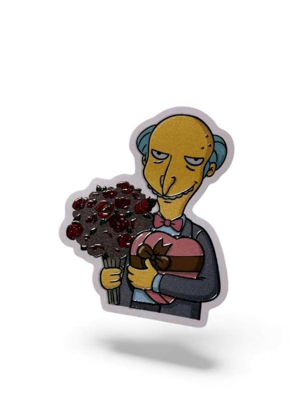 Producto - Sr. Burns romantico LOS SIMPSONS  - Vinilo blanco + Laca sectorizada