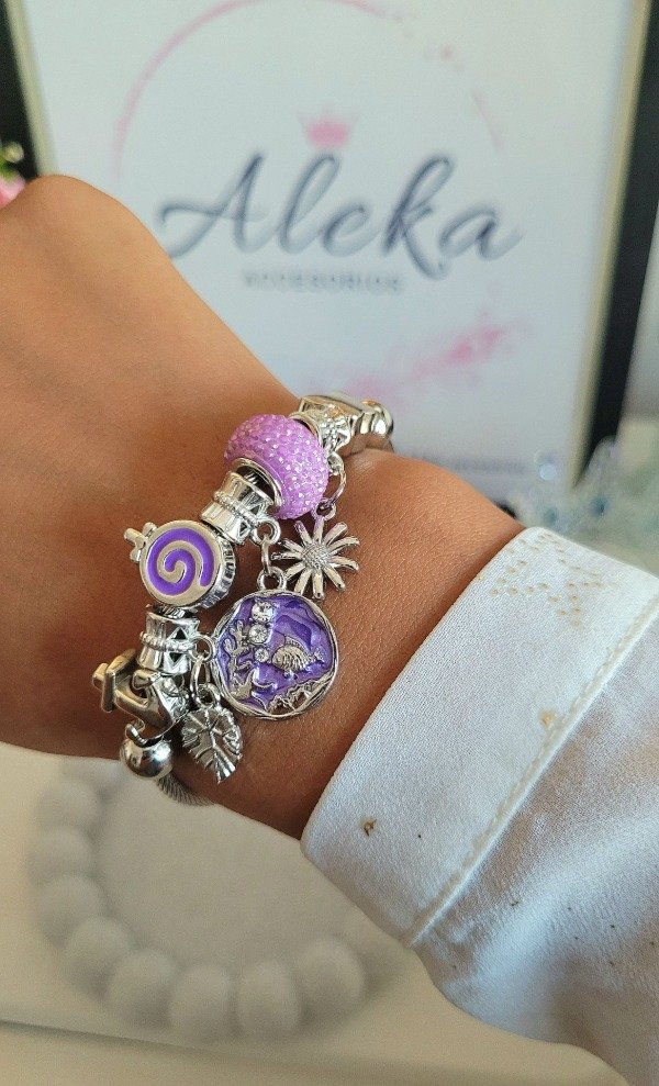 Producto - Pulsera esclava regulable charms dije de mar de acero quirúrgico
