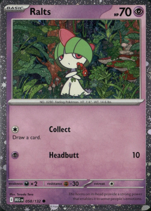 Producto - Ralts - 058/132 - Mega Evolution - Cosmos Holo Promo