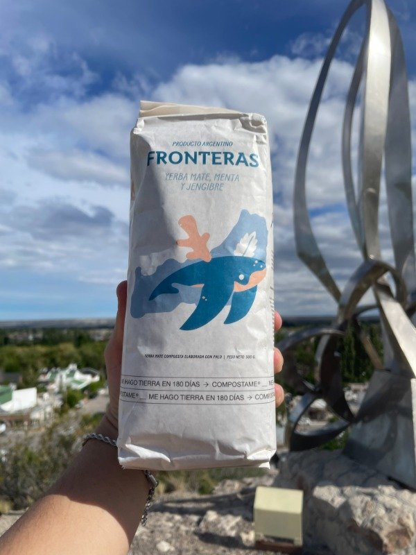 Producto - Yerba Mate Fronteras Menta y Jengibre 500gr