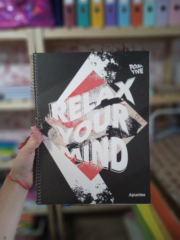Producto - Cuaderno Mis Apuntes 29.7 Positive S/Rig 80h c/ Espiral Negro