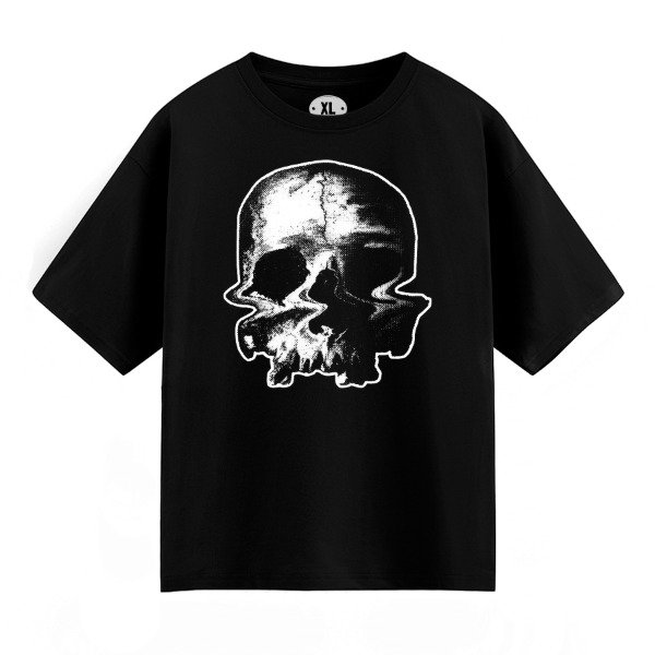 Producto - Remera Oversize "Cráneo Glitch"