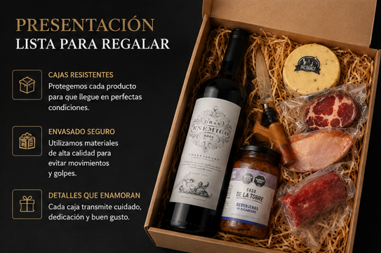 Producto - Caja de Regalo Gran Enemigo 750ml + Picada Y Cuchillo Acero - 5