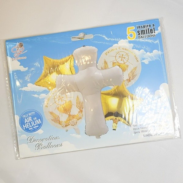 Producto - Set de globos "PRIMERA COMUNION" x5unid