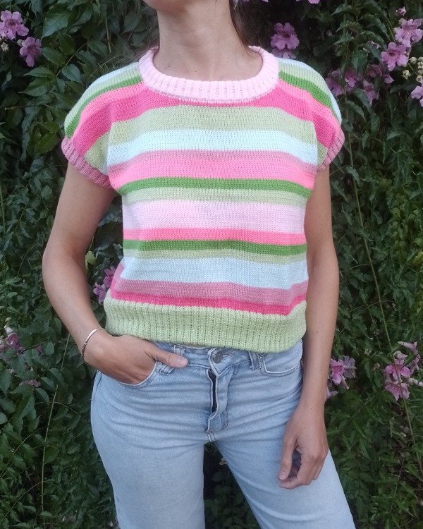 Producto - Chaleco Crop Romántico (Talle M)