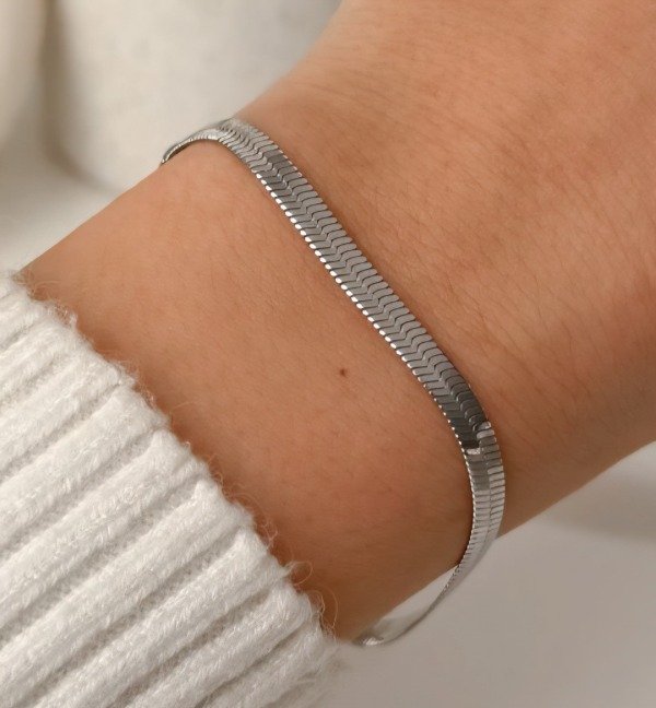 Producto - Pulsera chata viborita Acero Quirúrgico