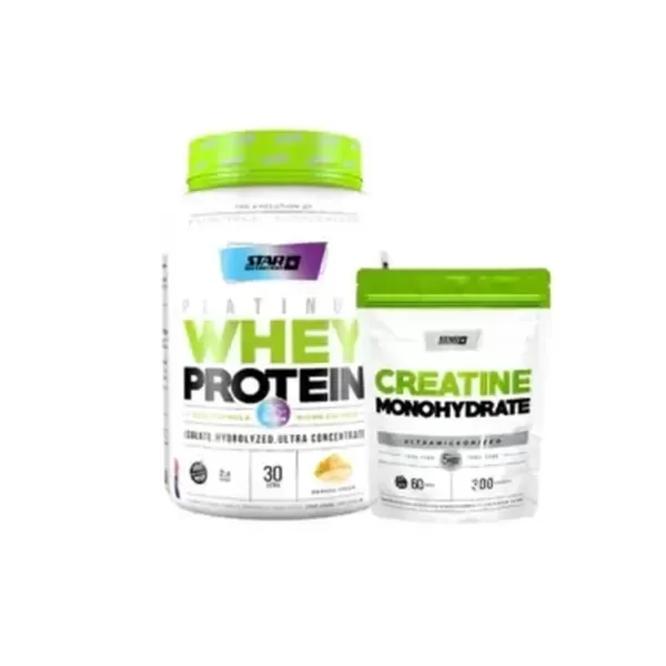 Producto - Combo Masa Muscular Star Nutrition (PROTEINA EN TARRO Y CREATINA DOY PACK) - 0