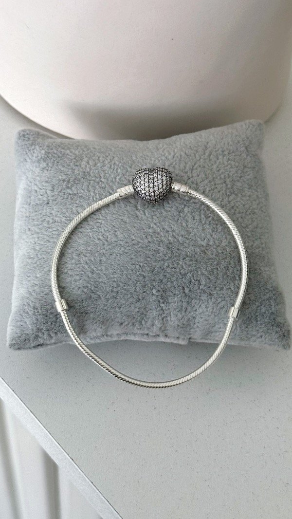 Producto - Pulsera pandy fina cierre corazon cubic P925