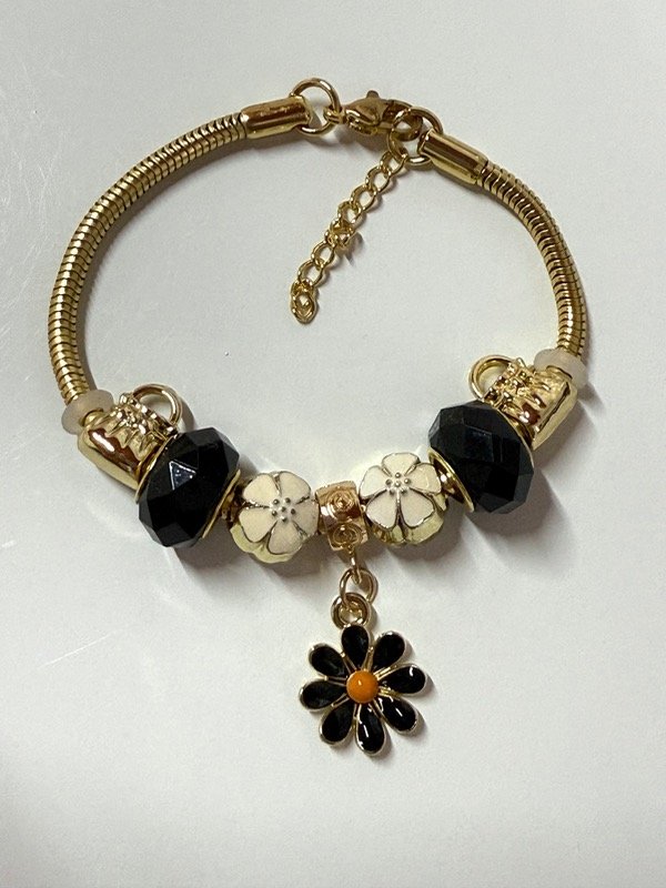 Producto - PD146 Pulsera Pandora acero dorado 17+3 cm