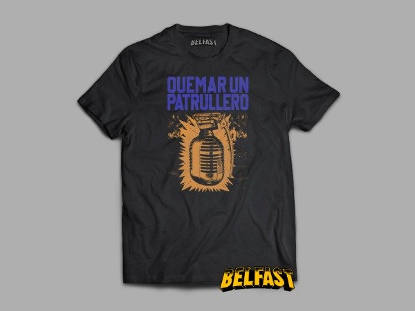 Producto - REMERA QUEMAR UN PATRULLERO AMARILLO AZUL