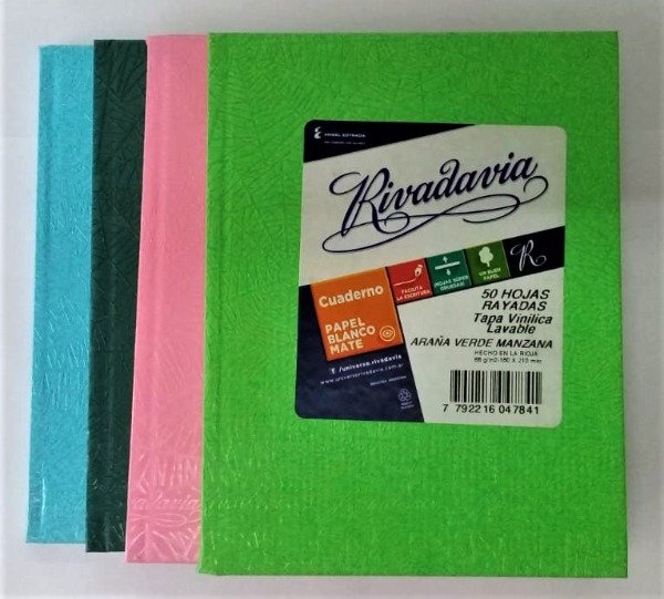 Producto - CUADERNO ESCOLAR RIVADAVIA FORRADO X 50 HOJAS