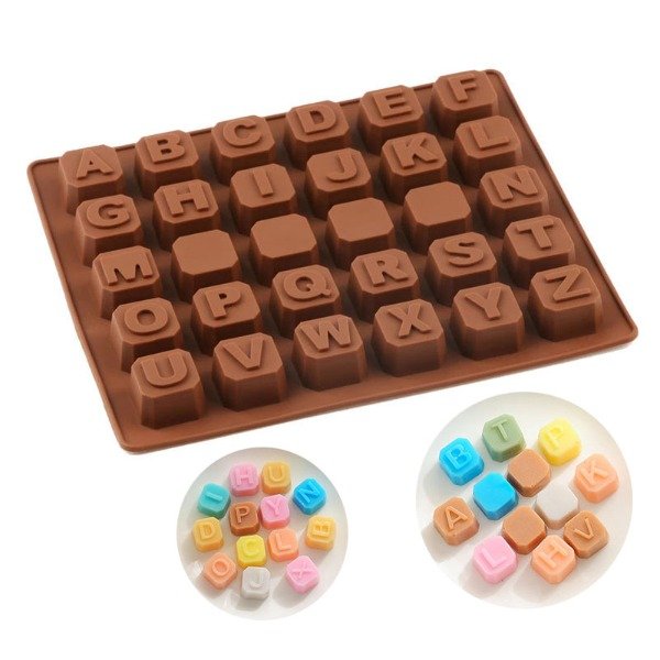 Producto - Molde de silicona chocomensaje letras