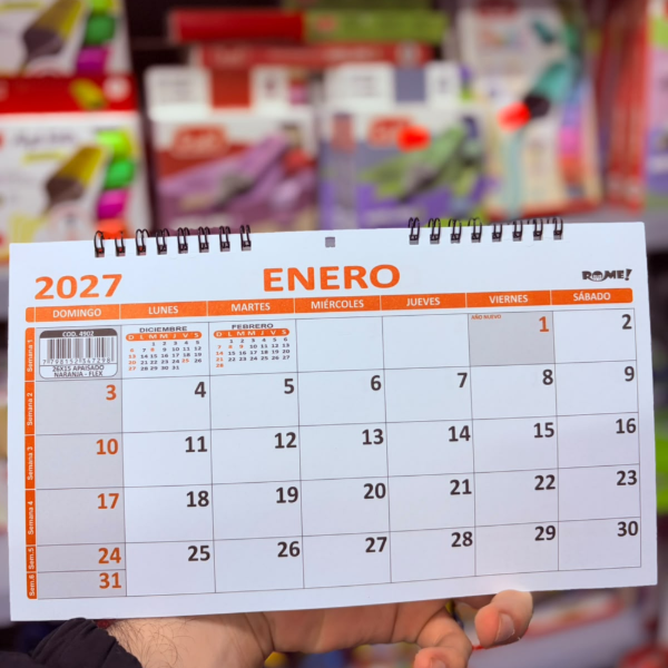 Producto - Calendario 26x15 APAISADO NARANJA