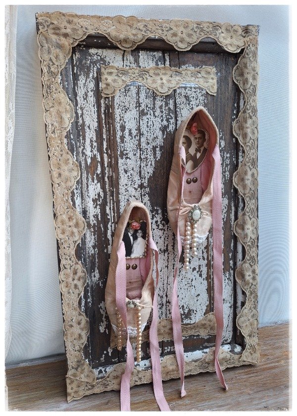 Producto - Cuadro Rústico zapatillas de danza