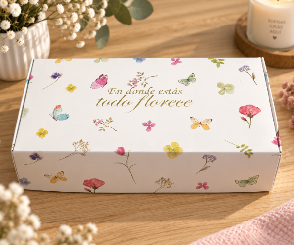 Producto - Cajita Box Floreada x5