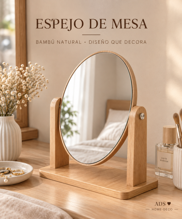 Producto - Espejo bambú de mesa