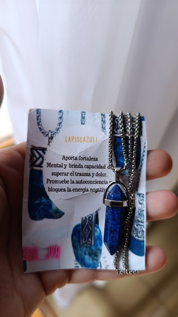 Producto - Collar grueso con dije lapilasul