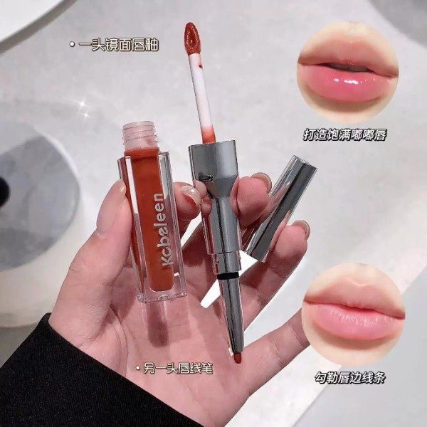 Producto - Labial doble: gloss + delineador Kobeleen