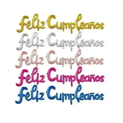 Producto - GLOBO METALIZADO FELIZ CUMPLEAÑOS