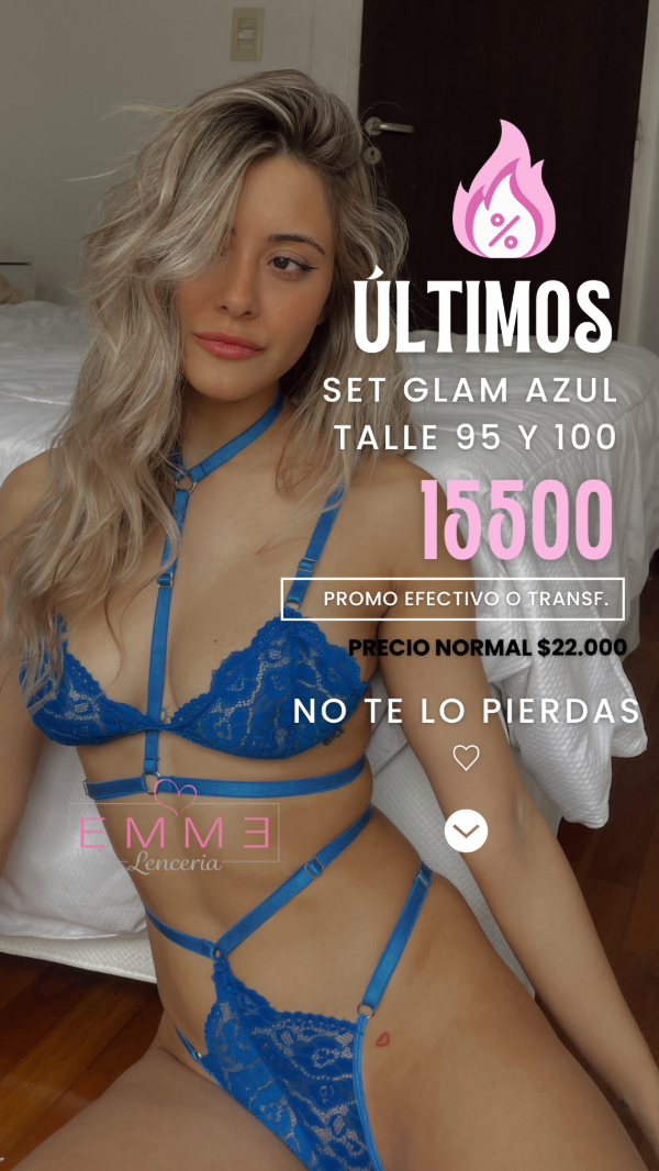 Producto - Set Glam 3 piezas Azul, ByEmme. - PROMO LIMITADA 15500 EF