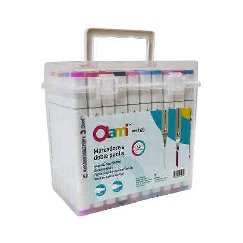Producto - MARCADOR DOBLE PUNTA 2-5MM CAJA X48 UNIDADES OLAMI