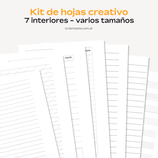 Producto - KIT DE HOJAS CREATIVO (varios tamaños)
