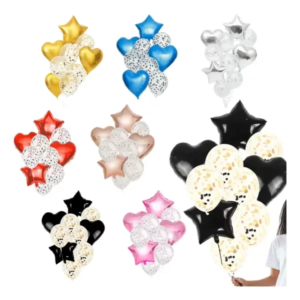 Producto - Set de globos corazon/estrella 10pcs - 0