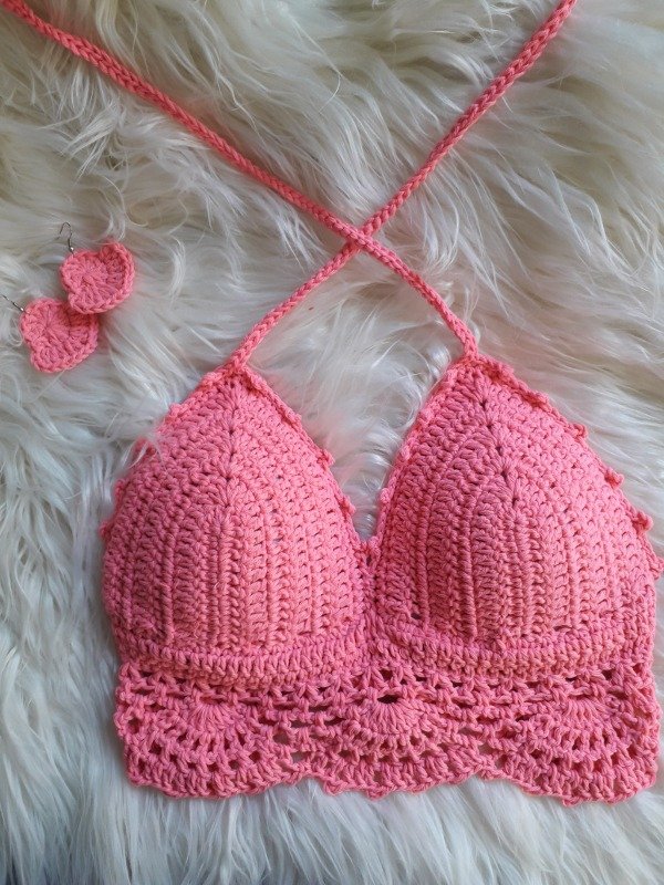 Cuello Halter Top Top Tejido A Palillo Corpiño Top Tejido A