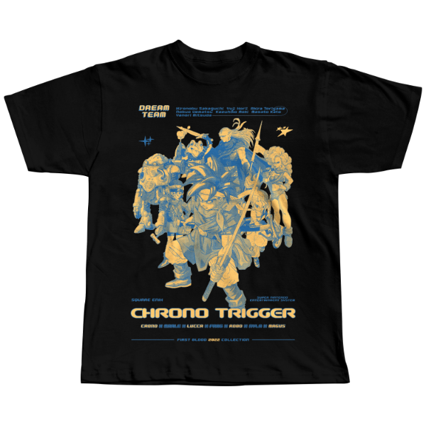 REMERA "CHRONO TRIGGER BLACK v2" ON-DEMAND