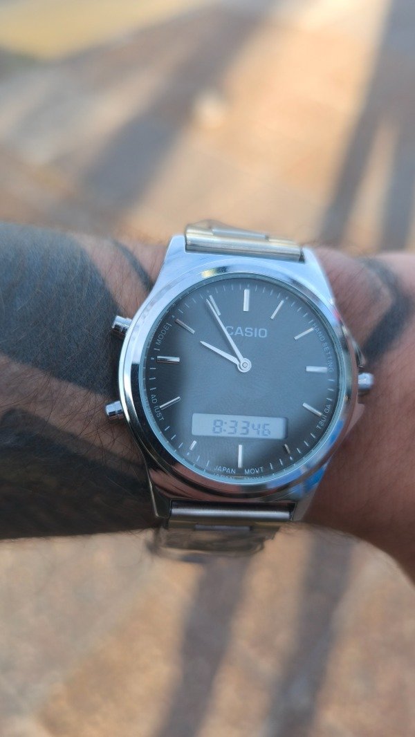 Producto - Reloj Casio Replica MTP-VC01D Analogico Digital Negro