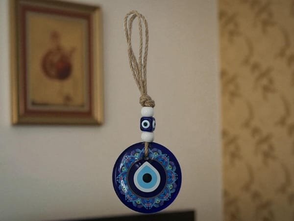 Producto - Colgante hilo y vidrio ojo con mandala