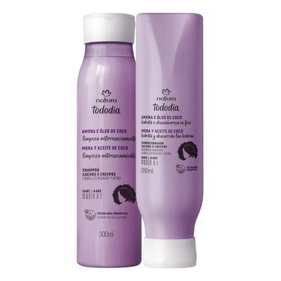 Producto - Kit Mora y Óleo de Coco: Shampoo 300ml y Acondicionador 280ml cabello rizado