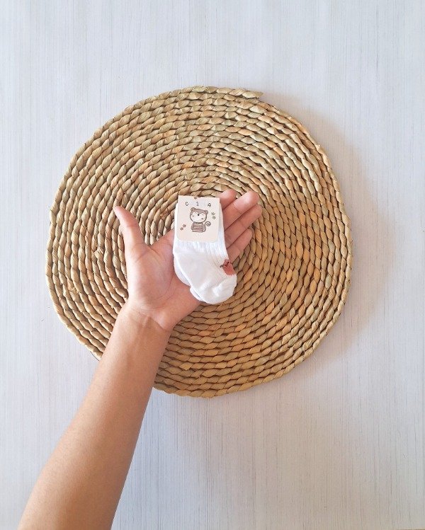Producto - Media Colmena T1 (3-6M) Blanco Gatito