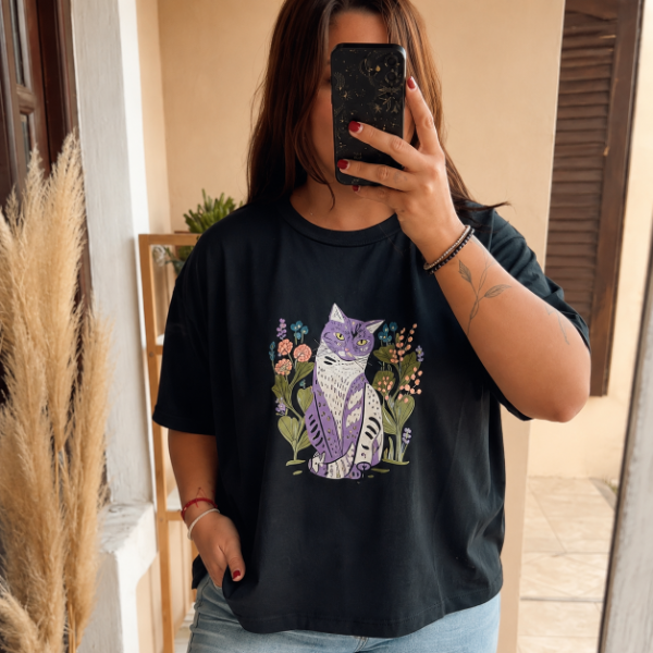 Producto - Remera Violet Cat - 0