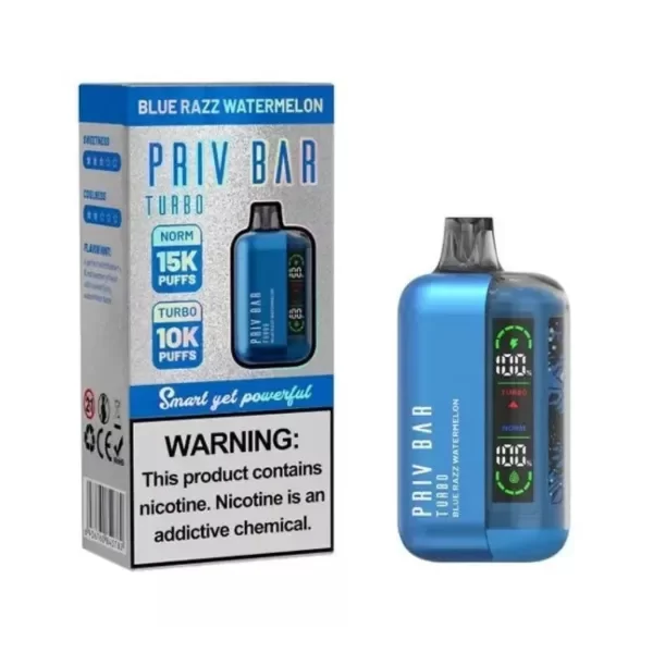 Producto - (POD DESCARTABLE) SMOK PRIV BAR TURBO 15K - BLUE RAZZ WATERMELON