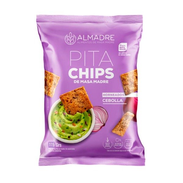 Producto - Pita Chips de Masa Madre Cebolla x 115g ALMADRE