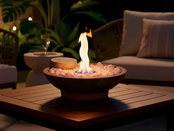 Producto - FOGONERO DE CEMENTO 30CM PIEDRA MARMOL PARIDO