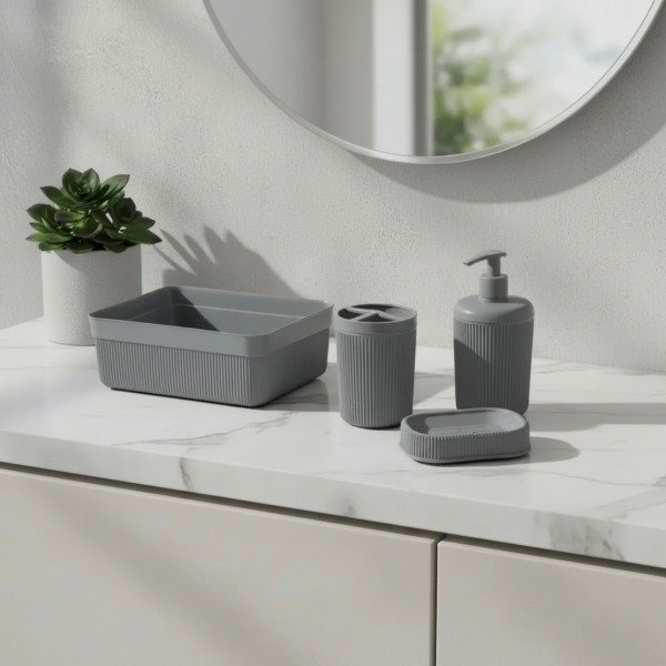 Producto - SET DE BAÑO RAYADO X 4 PIEZAS VOCE