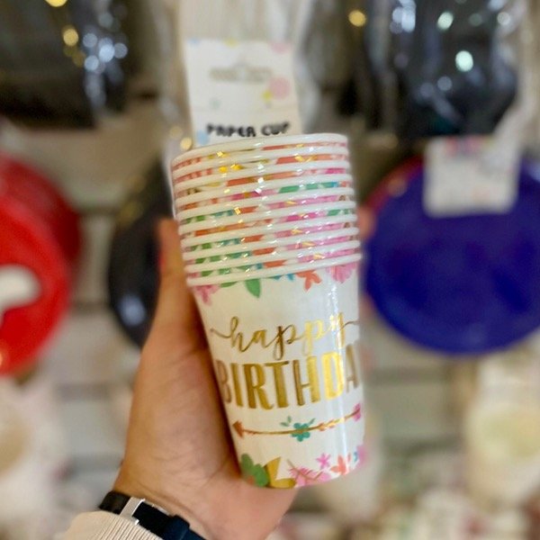 Producto - Set X10 Vasos Descartables Happy Birthday 250ML 413512