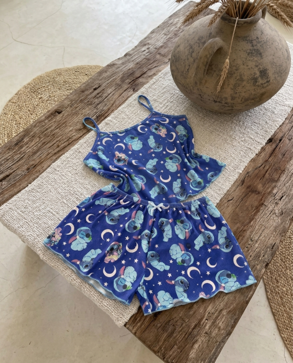 Producto - Pijama morley rulete - Stitch azul