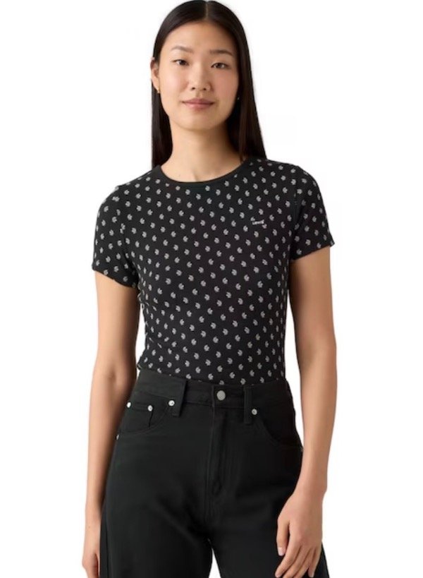 Producto - Remera Levis florcitas negras