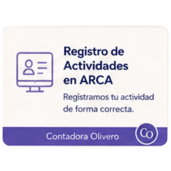 Producto - SERVICIO DE REGISTRO DE ACTIVIDADES EN ARCA