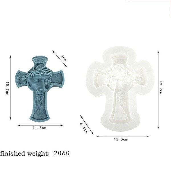 Producto - Molde silicona cruz Jesús - 1