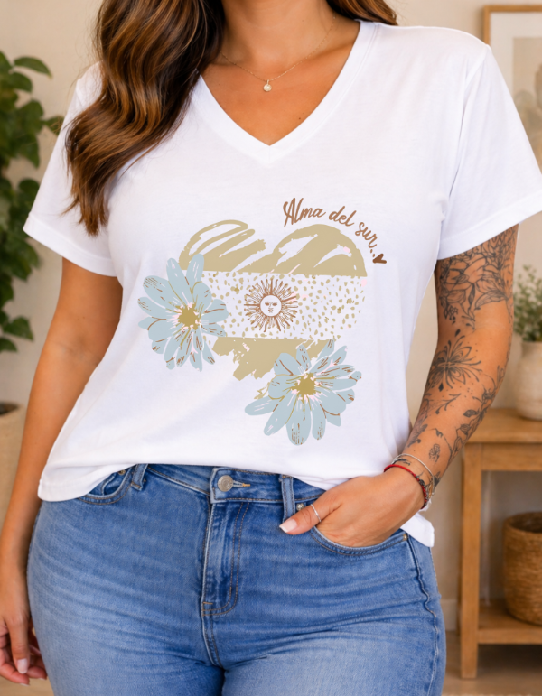 Producto - Remera de Algodon Argentina Blanco (Alma del Sur)